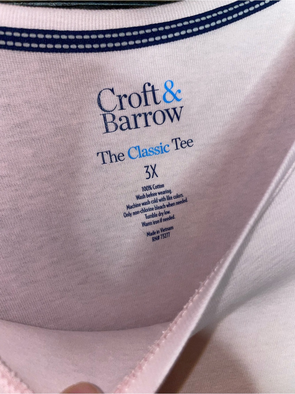 croft & barrow Light Pink Short Sleeve Crewneck Tee - Picture 7 of 8